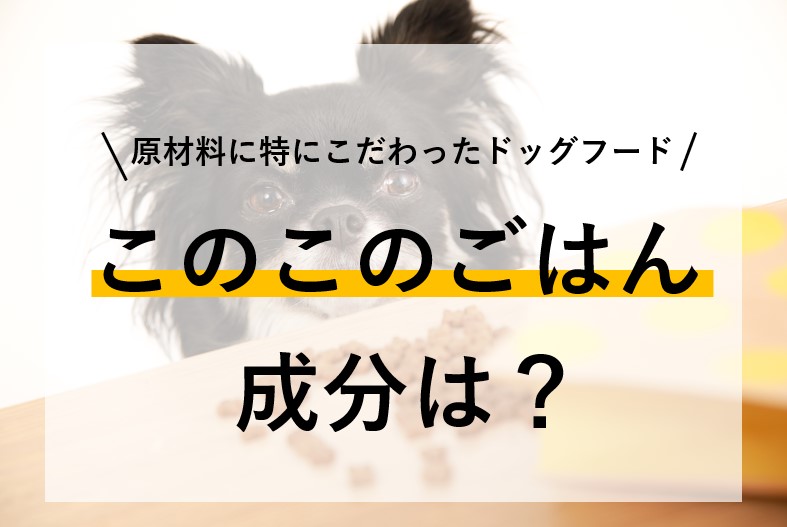 このこのごはんの原材料、成分は？与えるべきメリットは？